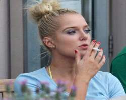 Helen Flanagan smoking